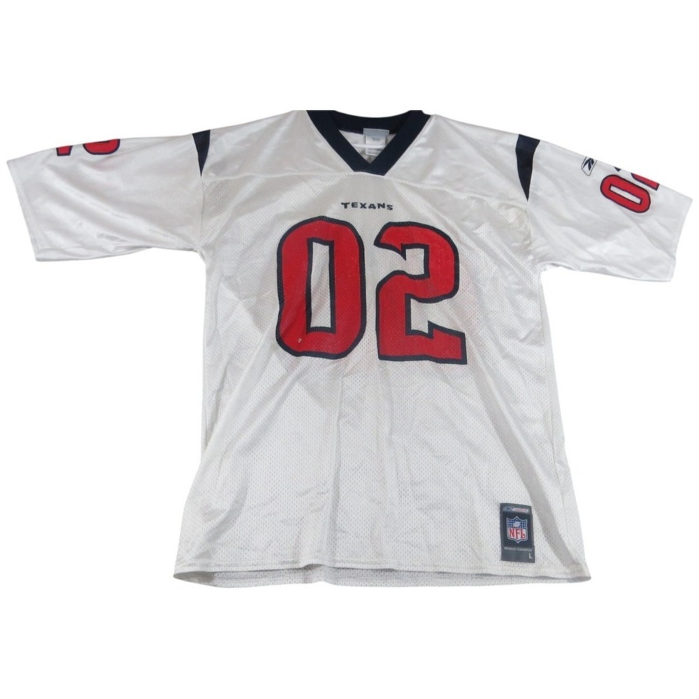 Reebok Y2K VTG Houston Texans NFL White Football Jersey Mesh 02 Blank Men Size L